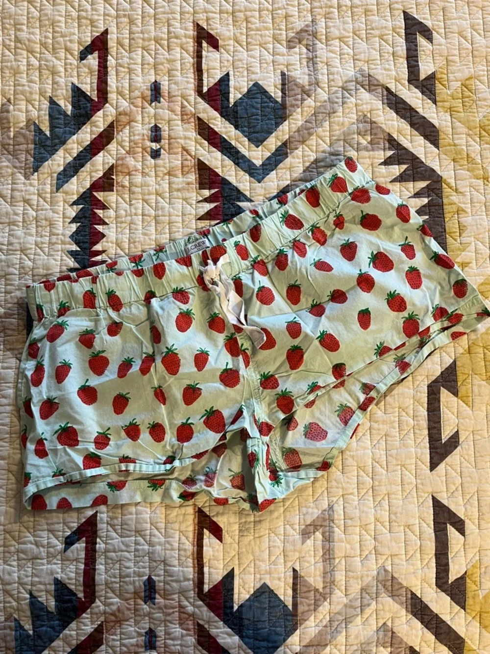 J. Crew Cotton Pajama Shorts - Strawberry Print